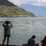 Le Léman pourrait perdre sa fonction d'oasis de fraîcheur (image d'illustration). KEYSTONE/JEAN-CHRISTOPHE BOTT